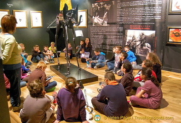 School children being taught Dalí's works - lucky kids!